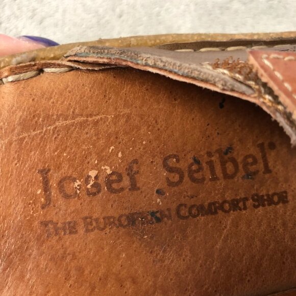 Josef Seibel Brown Leather Slip On Mules Size 38 (7.5 US) - Picture 12 of 16